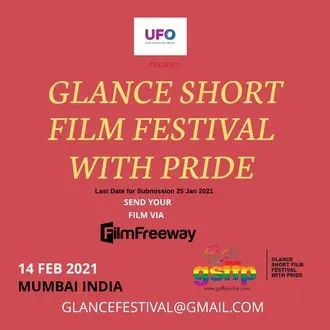 GLANCE SHORT FILM FESTIVAL WITH PRIDE logo