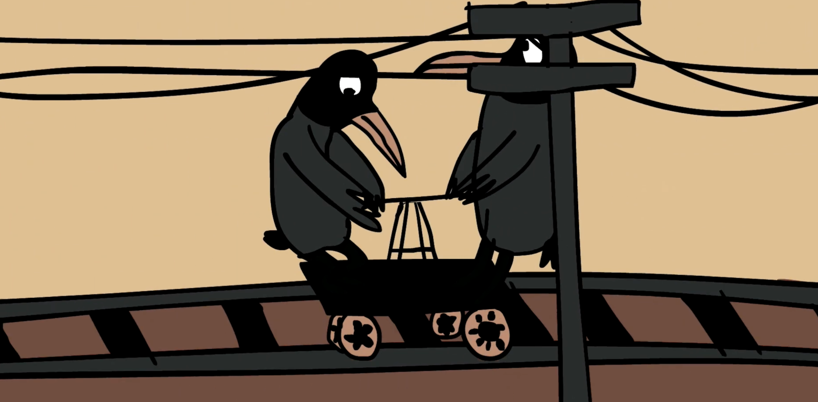 Crows - Under the sound of freight train wheels