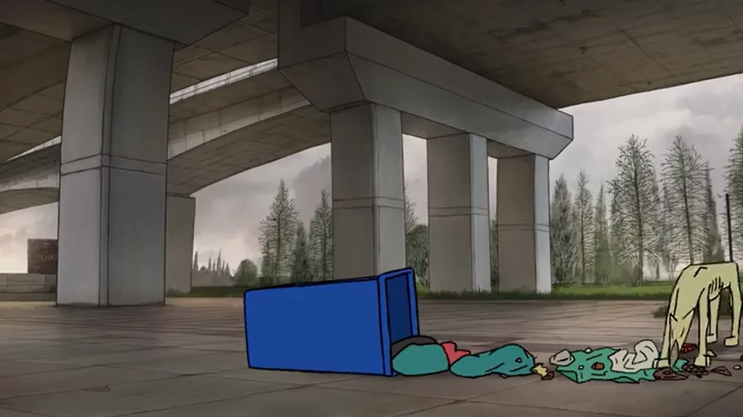 A Dog Under Bridge
