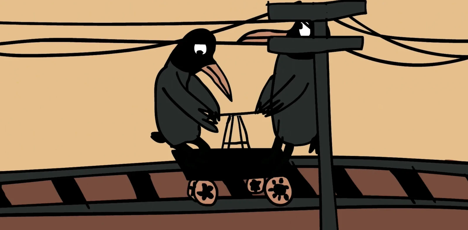 Crows - Under the sound of freight train wheels