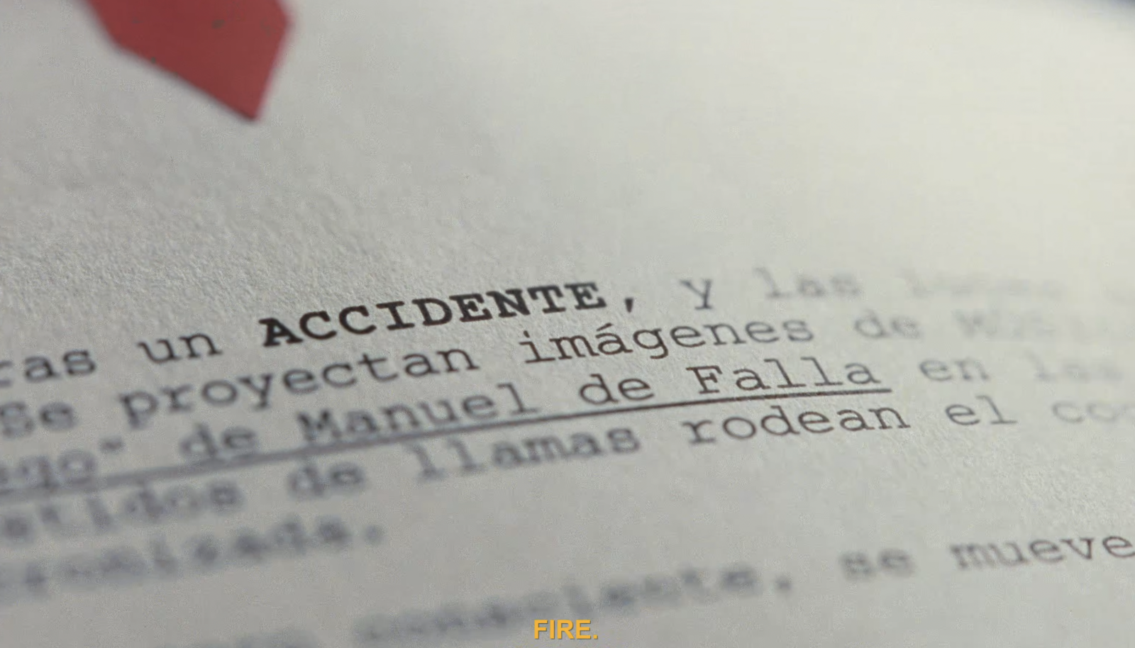 The Cause of the Accident That Started the Fire