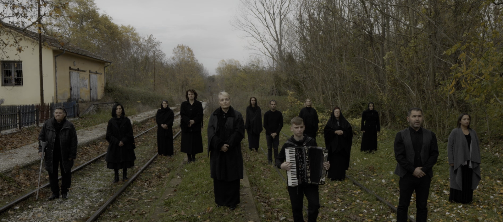Railcars in the Rain