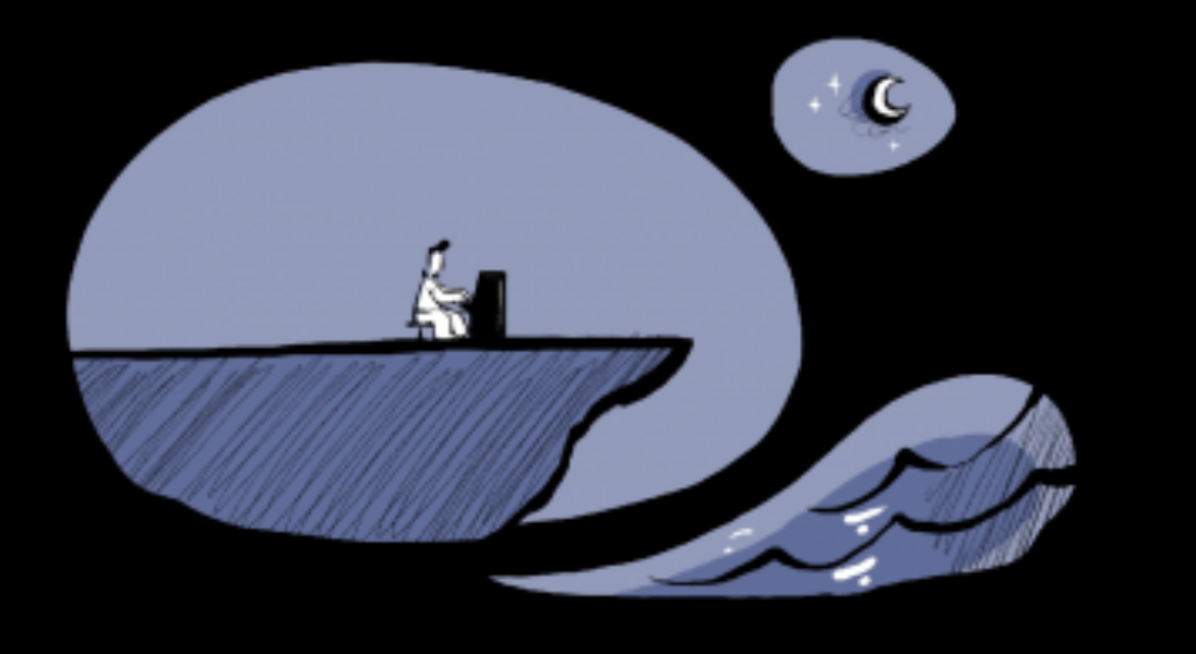 Piano On The Cliff