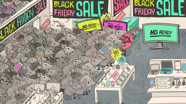 Happiness by Steve Cutts
