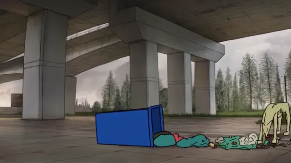 A Dog Under Bridge