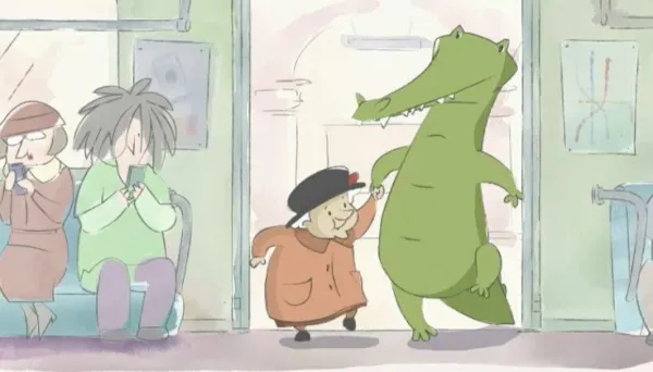 Grandma with a Croc by Mikhail Safronov