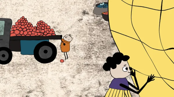 Key, sea, parachute by Maria Alekseeva