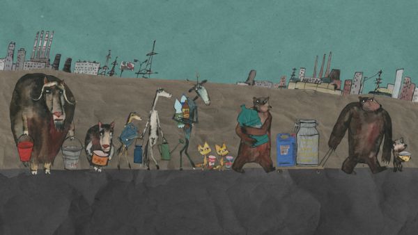 Where are the animals going