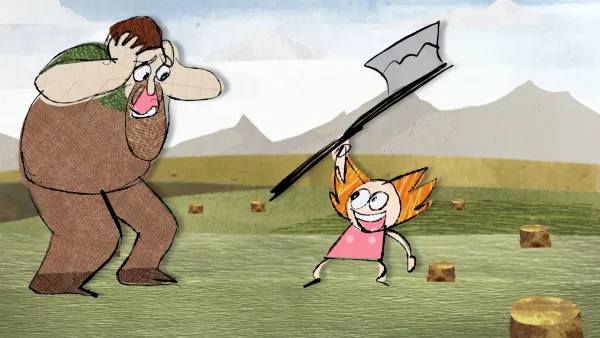 The girl and the axe by Varvara Arenskaia