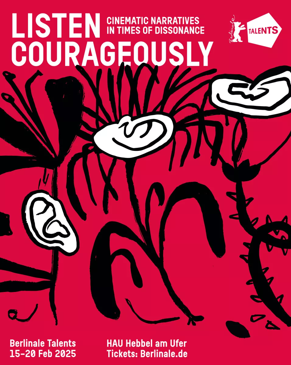 The 2025 Berlinale Talents poster. Image: Ada Favaron & Imad Gebrael / Berlinale
